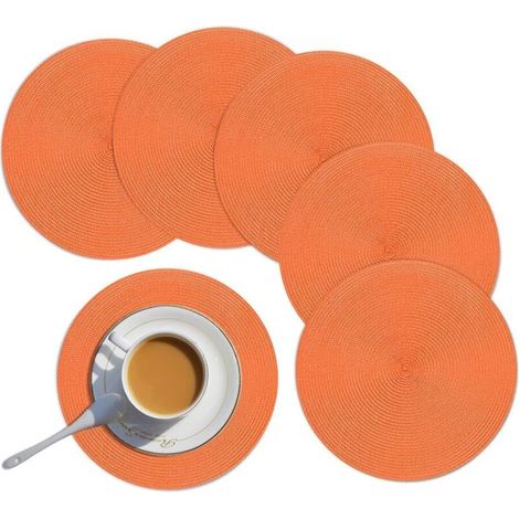 Runde Platzsets, waschbare Platzsets, hitzebeständige Matten für den Essbereich