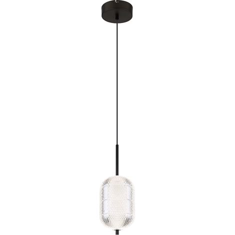 Globo - lámpara colgante - Kurius - negro - vidrio - Ø 15cm - LED