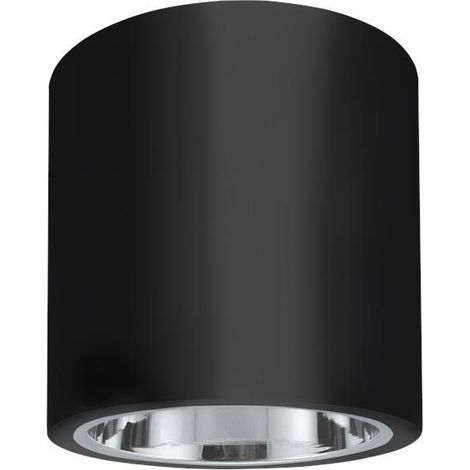 Lámpara de techo de superficie Jupiter 13C negra E27 tubo Goldlux