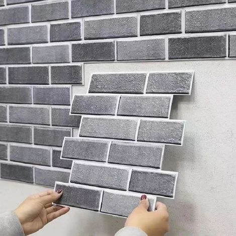 (Style 8, 30X30Cm-10 pièces) Crédence carrelée auto-adhésive, conception épaisse, convient à toutes les pièces. (1/4)