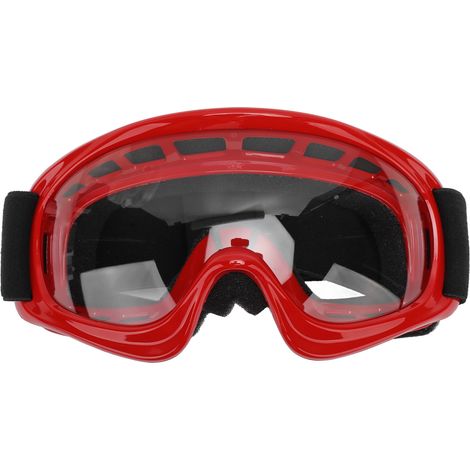 Lunettes de motocross enfants résistantes aux impacts avec protection UV pour VTT, ski et course tout-terrain - Rouge (1/5)