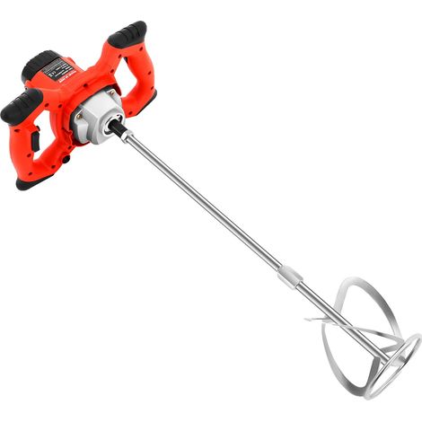 Mélangeur à béton électrique portable, 1500W de puissance, 6 vitesses réglables (1/5)