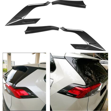 Rücklichtblenden in Carbonfaser-Optik für RAV4, einfach zu montieren.