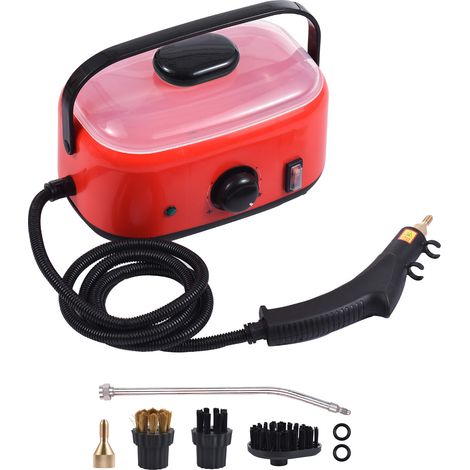 Nettoyeur vapeur portable 2500 W, réservoir d'eau 2 L, haute température, pression 3 bars, avec brosses pour cuisine, salle de bain, climatiseur et réfrigérateur. (1/4)