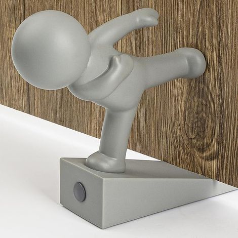 Butoir de porte mignon, décoratif et robuste, butoir de porte décoratif , cale avant inférieure adaptée à plusieurs portes (gris, 1 PC) (1/5)