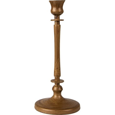 Bougeoir Décoratif en Fer Doré Style Baroque Chandelier de Table et Buffet 11 x 24 cm - PANGIVO (1/5)