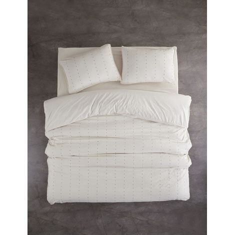 Funda nórdica, funda nórdica, ropa de cama Set Cream Negro (1/2)