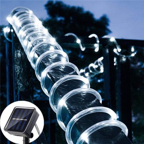 Guirlande lumineuse solaire (20 m, 200 LED blanches)