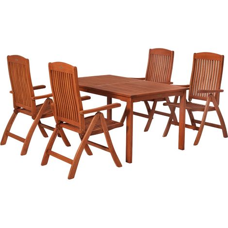 Maracaibo Set 5tlg Eucalyptus Tisch 150 x 90 cm