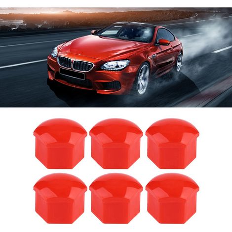 20pcs 21mm Écrou Roue Auto Protection Vol Antivol Cache Moyeu Vis Rouge (1/5)