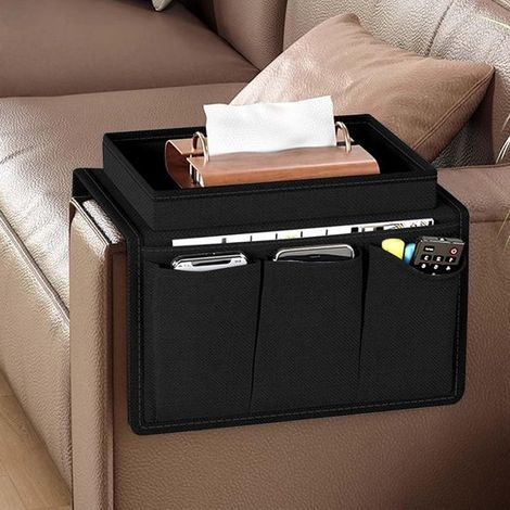Sofa-Armlehnen-Organizer,Aufbewahrungstasche,Oxford-Tablett,Faltbare Aufbewahrungstasche mit Bücherregal (1/5)