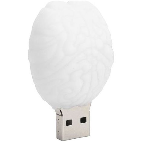 Clé USB Memory Stick 2.0, 16 Go, motif cerveau et dessin animé, blanche. (1/5)