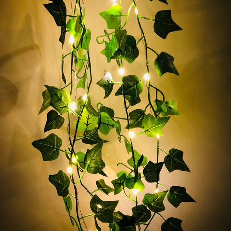 Lampe LED en rotin, lampe décorative en fil de cuivre, guirlande lumineuse en forme de vigne (1/5)