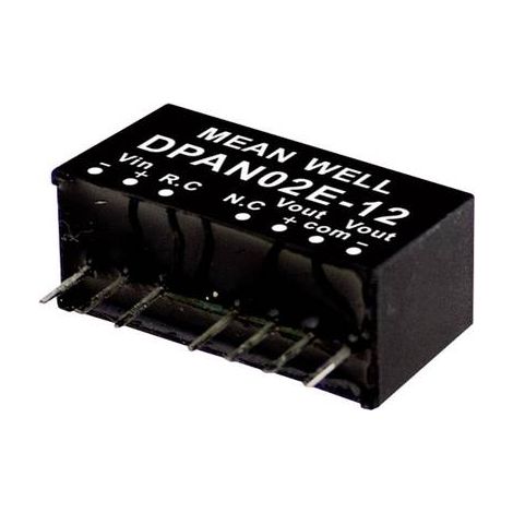 MODULE CONVERTISSEUR CC/CC MEAN WELL DPAN02A-12 NBR. DE SORTIES: 2 X 83 MA 2 W 1 PC(S)