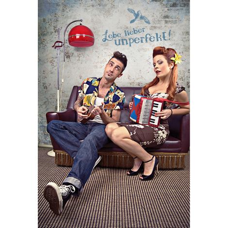 Lebe lieber unperfekt, Sticker murale - 14 x 70 cm (1/3)