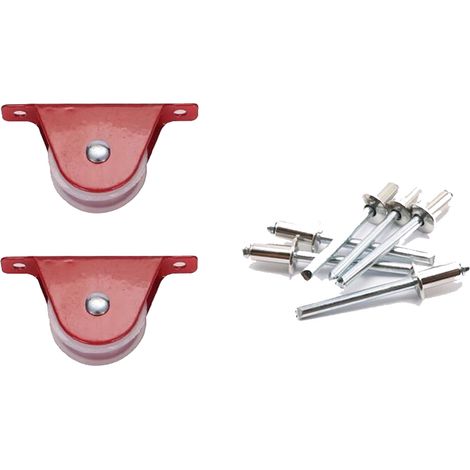 4x Roue de poulie, diamètre 4cm, alliage d'aluminium, plastique, accessoire universel pour échelle(Troisième trimestre : août) (1/5)