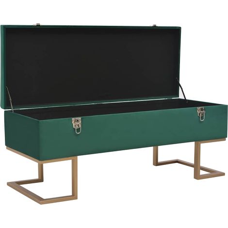 Maison Exclusive - Bank mit Staufach 105 cm Grün Samt (1/5)