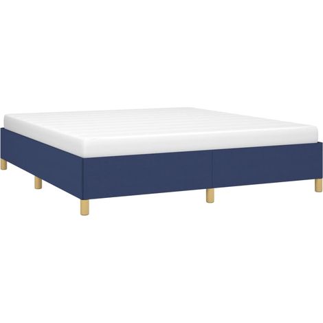 Estructura de cama con somier tela azul 160x200 cm vidaXL
