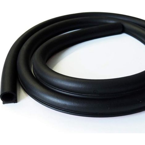 10 Meter EPDM-Gummidichtungsstreifen, universelle große D-förmige Autotürdichtung 14 mm x 12 mm, Schalldämmung für Kofferraum, Türen und Motorraum