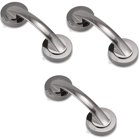 3X Vide Ventouse Ventouse Main Courante Salle de Bain Super PoignéE de Sécurité PoignéE de Barre D'Appui pour Porte en Verre Salle de Bain AîNé (1/5)