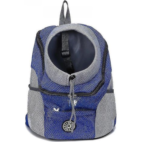 Sac à dos de voyage respirant pour animaux de compagnie, taille L, porté épaule. (1/5)