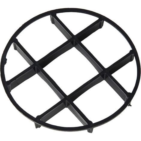 Pot de fleurs noir de 12 cm de diamètre, monobloc, avec plateau anti-pourriture des racines, base surélevée, support et ventilation. (1/5)