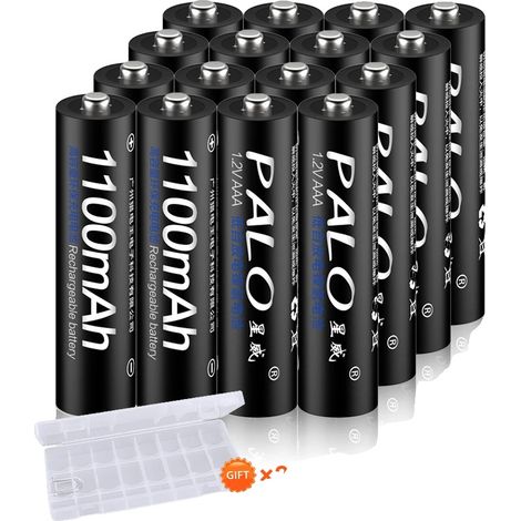 Batteria ricaricabile, capacità 1100 mAh, design ecologico, 16 batterie AAA (1/2)
