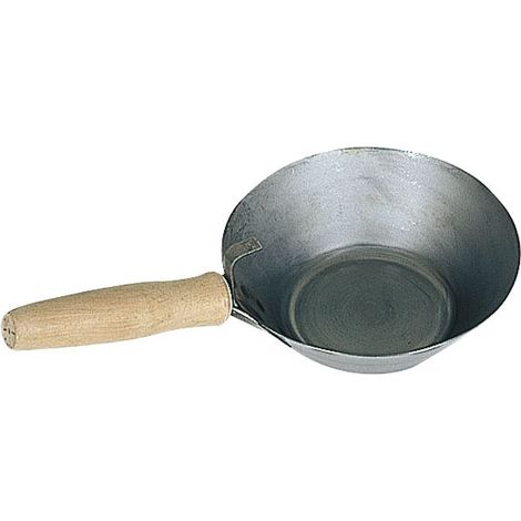 KAUFMANN Maurerpfandl  Mörtelpfanne aus blankem Stahlblech ø 180 mm