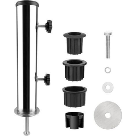 Tube Universel En Acier Inoxydable, Kit De Support De Parasol En Acier Inoxydable, Acier Inoxydable Pied Parasol, Accessoires Pour Parasols Avec Base En Tube En Acier Inoxydable Pour L'extérieu (1/4)