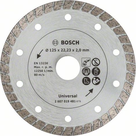 Nom Bosch Disque diamanté Turbo diamètre 125 mm - 2607019481 (1/5)