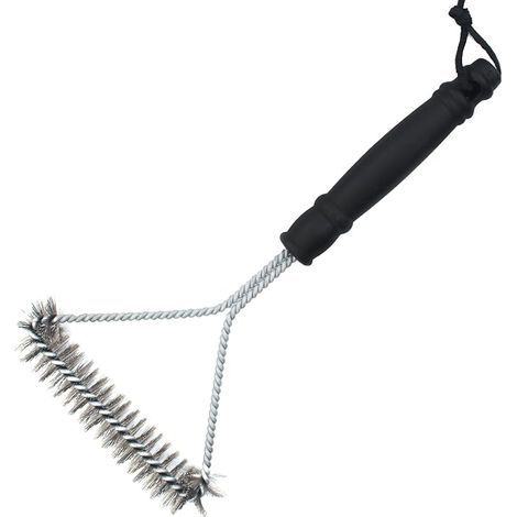 Grillbürste Messing Bürste Reinigung Gusseisen,Drahtbürste Grillrost Bürste,Grillreiniger Bürste Reinigungsbürste,Stahlbürste Grill,Grate Cleaner,Three-Sided Grill Brush Dreiseitige Grillb rste -30cm (1/5)
