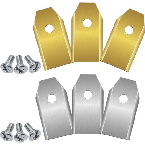 45 x Lames de Couteau en Titane pour Toutes Les Tondeuses Robotiques Husqvarn/Automower/ Yardforce/Gardena(3g-0.75mm) Avec 45 Vis, Lames de Rechange pour Modèles 105,310,315,320,420,430x,r40i,Argent