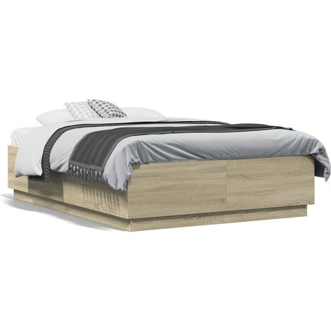 Cadre de lit chêne sonoma 120x190 bois d'ingénierie (1/5)