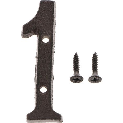 Plaque De Numéro De Porte De Maison Antique En Fer Forgé DIY Digit Letter Number 1 (1/5)