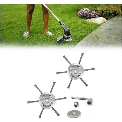 Tête Débroussailleuse Universelle - AUTREMENT - Brosse de désherbage pour Herbes Sauvages - 2, 6 Têtes (1/4)