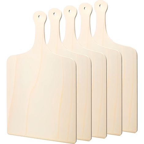 Lot de 5 pelles à pizza en bois, 42 x 30 cm, planche à pizza, planche à tarte flambée, planches à tarte flambée pour pizza (1/5)
