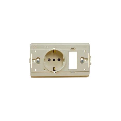PRESA SCHUKO COMBINATA +1 POSTO VUOTO VENUS- - mm.115x80h. (1892.D.A.) - 4 pezzi MARLANVIL