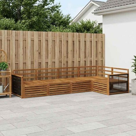 vidaXL Outdoor-Sofagarnitur 5 pcs Natur Massivholz Akazie (1/5)