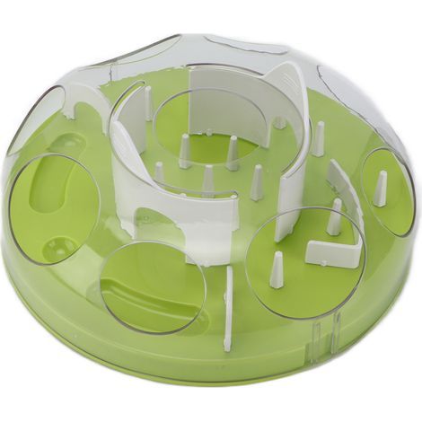 KIMISS Puzzle de la Nourriture pour Chats, Labyrinthe du Labyrinthe Lent Difficile et Stimulant Le Bol d'alimentation Bol de Chiens de Chiens Traitement des Qui Mangent du Plat Interactif (1/5)