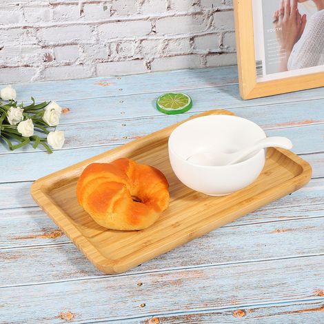 Plateau à thé et à fruits de style japonais, adapté à un usage domestique, en bambou, pour la cuisson au four, le rôtissage de steaks, de pain, de gâteaux et de pizzas. (1/5)