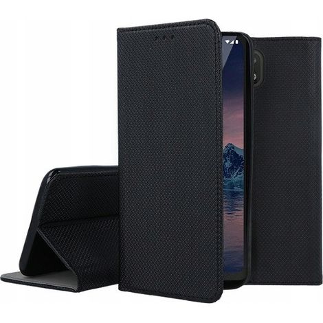 Custodia per NOKIA 1.3 SMART MAGNET BOOK CASE NERA CHIUSA + Vetro (1/5)