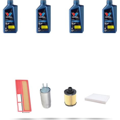 Kit tagliando 4 FILTRI e 4L OLIO compatibile con Fiat Grande Punto 1.3 D Multijet 66kw dal 2005 (1/5)