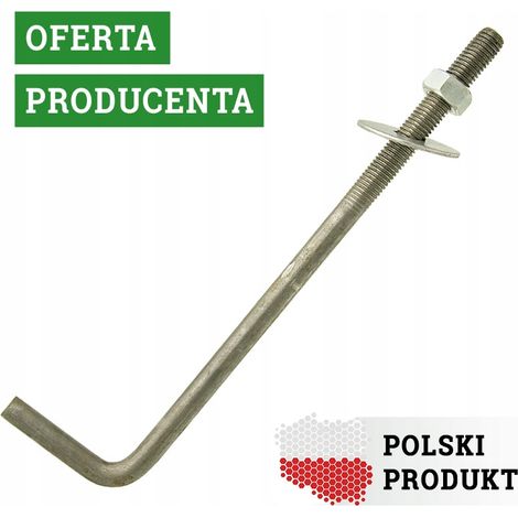 Anclaje para placas de pared en L, tipo tubo - negro 12x350 (1/5)