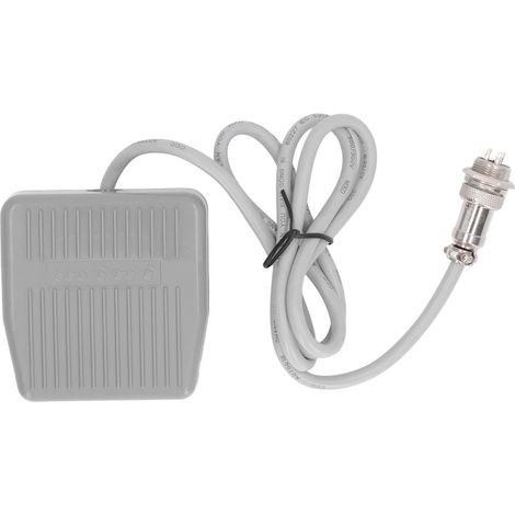Pédale électrique sans mains BERM, interrupteur au pied avec reset, 1 contact NO, câble 1 mètre, connecteur aviation, commande manuelle libre. (1/5)