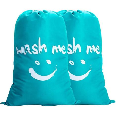2er-Pack Wäschesäcke 120L faltbar, wasserdicht, blau (1/5)