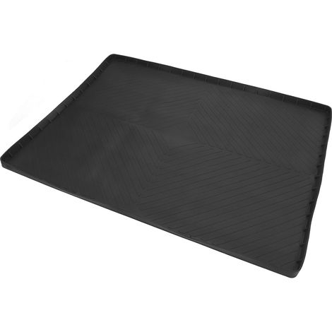 Tapis sous évier en silicone imperméable, tapis de rangement pour placard de cuisine, tapis de tiroir sous évier, taille S, noir (1/5)