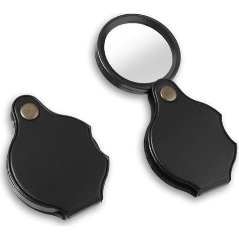 Set di 2 mini lenti d'ingrandimento tascabili pieghevoli in 4 direzioni, portatili, ideali per leggere, consultare libri, giornali, mappe e per la riparazione di gioielli. (1/5)