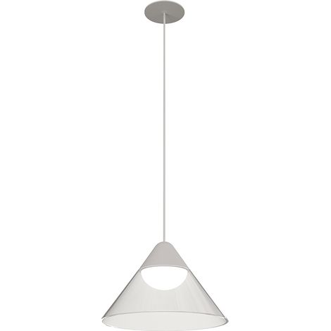 Lampada a Sospensione LED Ark Beneito & Faure 6W 3000K 90º Bianco/Trasparente, Design Conico per Interni - Illuminazione Elegante