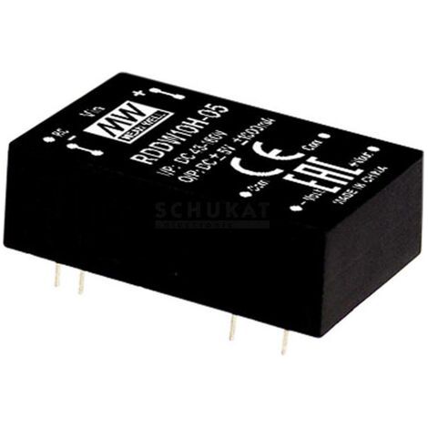 Convertisseur CC/CC Mean Well RDDW10H-05 Nbr. de sorties: 2 x 1 A 10 W 1 pc(s) Q128432 (1/4)
