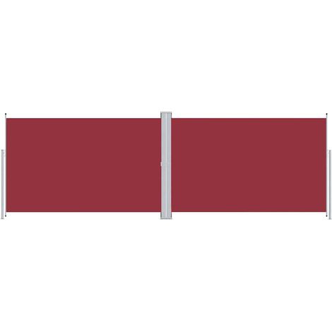 Tenda da Sole Tenda parasole Laterale Retrattile Rossa 200x600 cm (1/5)